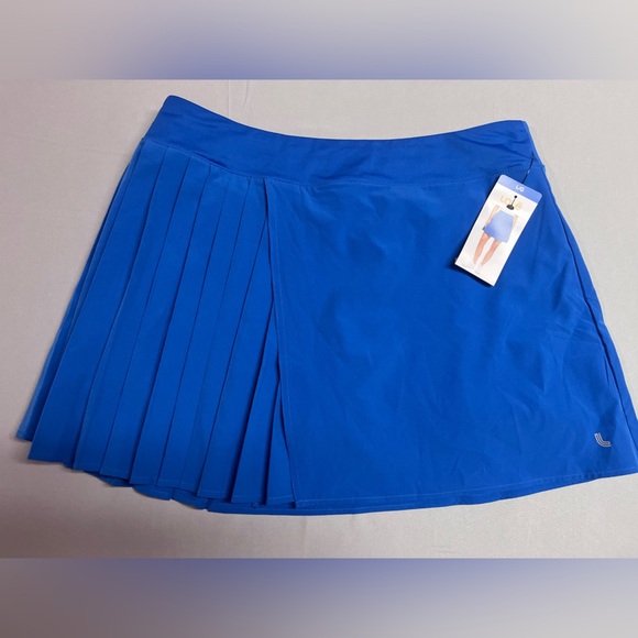 🔥🔥🔥NWT  LOLË Blue Asymmetrical Side-Pleated Tennis Skort - Picture 3 of 3